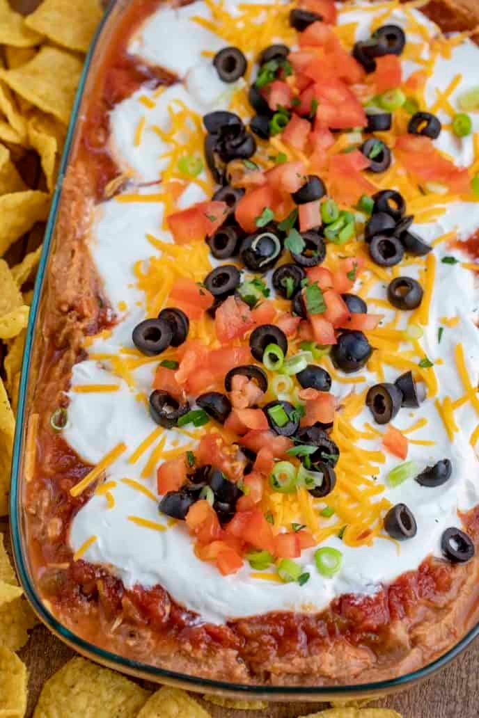 7 Seven Layer Bean Dip