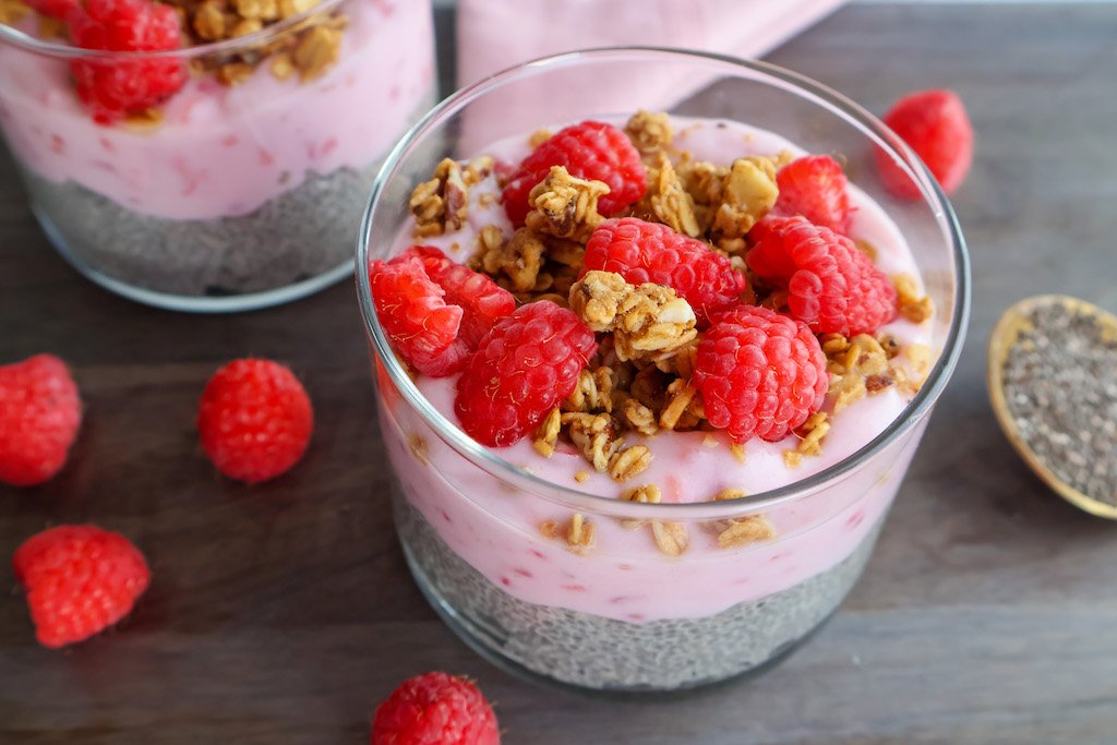 Raspberry & Yogurt Chia Pudding Recipe