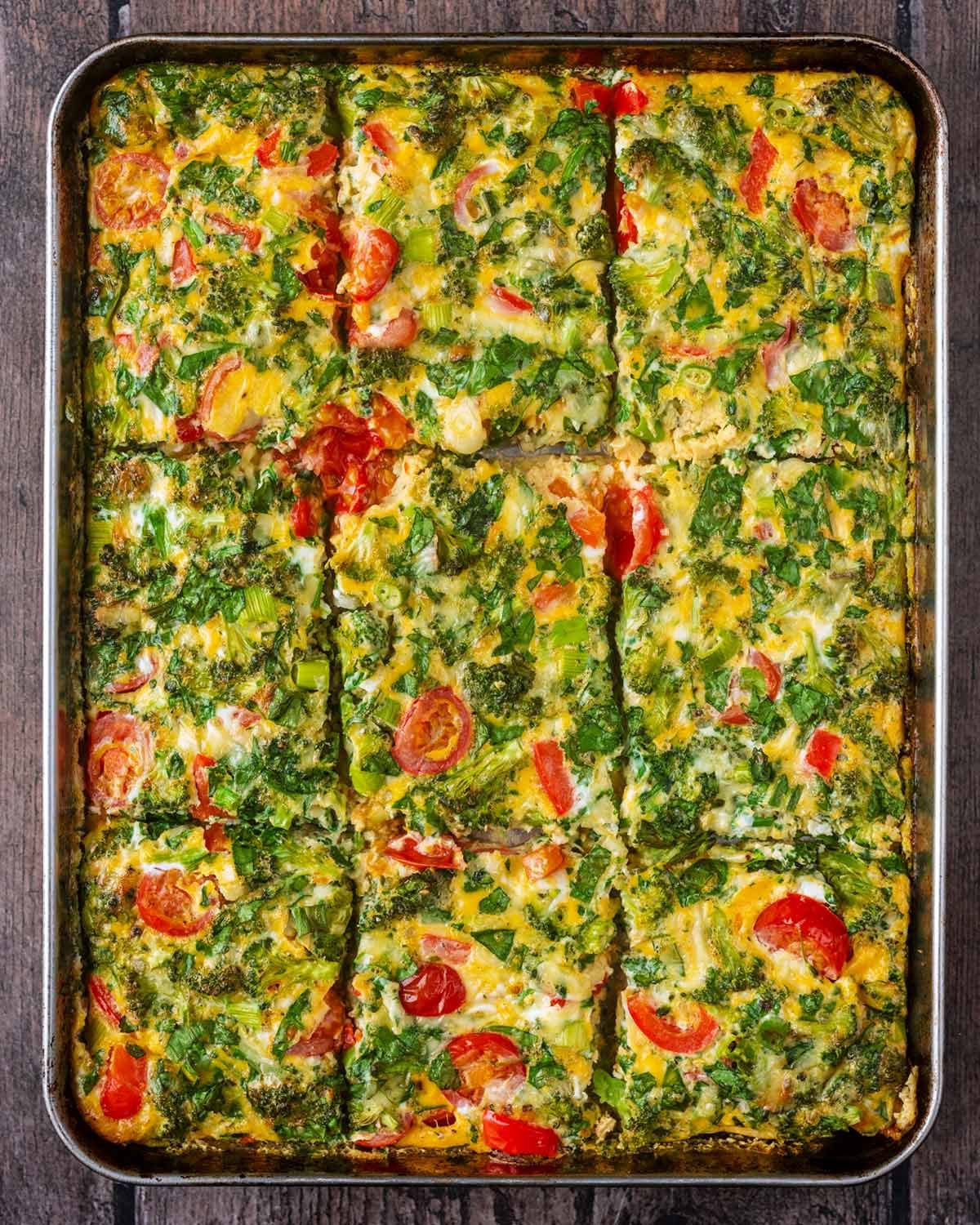Sheet Pan Eggs (Vegetable Egg Bake)