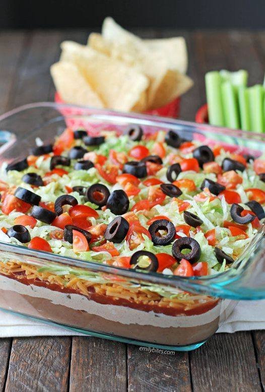 111Kcal 7 Layer Dip