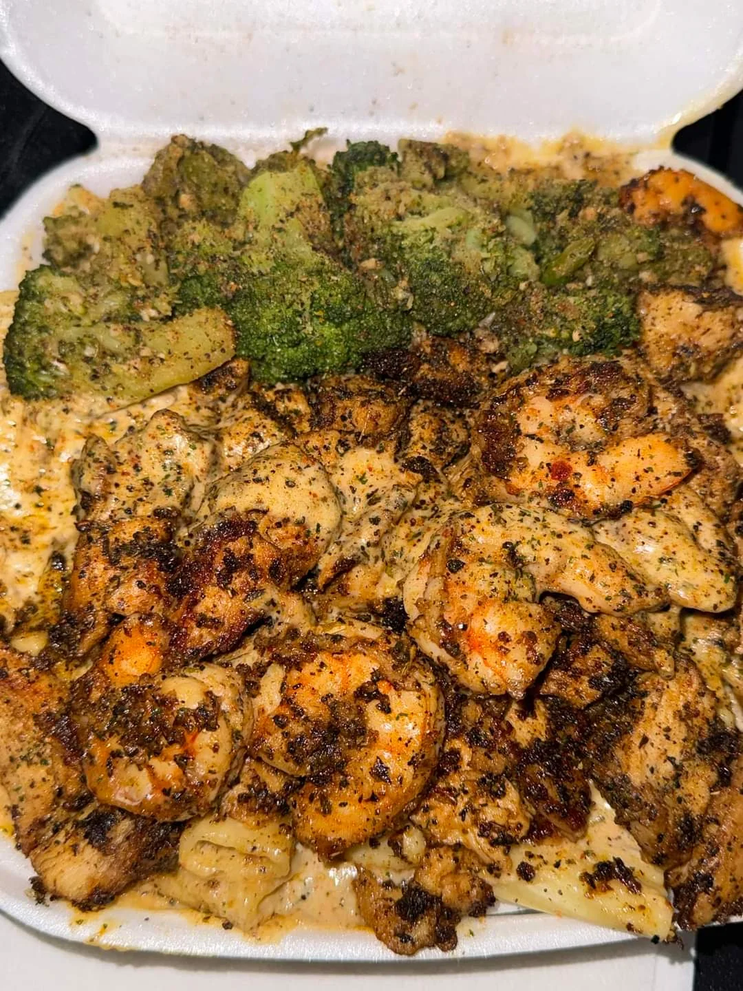 Cajun Chicken & Shrimp Alfredo