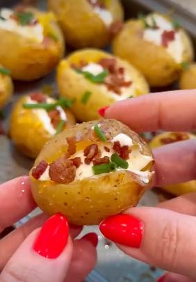 Mini Loaded Baked Potatoes