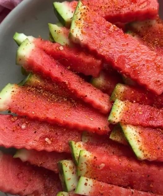 Sliced watermelon
